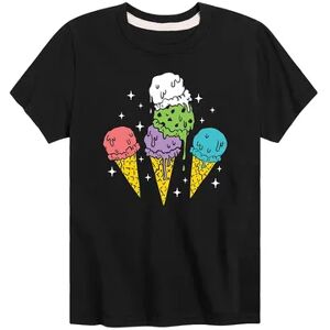 Licensed Character Boys 8-20 Melting Ice Cream Cones Graphic Tee, Boy's, Size: Small, Black