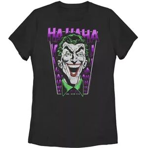 Licensed Character Juniors' DC Comics Batman The Joker Laughing Tee, Girl's, Size: Small, Black