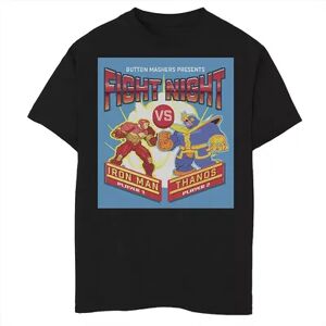 Boys 8-20 Marvel Fight Night Retro Arcade Iron Man Versus Thanos Graphic Tee, Boy's, Size: XL, Black