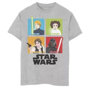 Star Wars Boys 8-20 Star Wars Galaxy Of Adventures Four Square Group Graphic Tee, Boy's, Size: XL, Grey