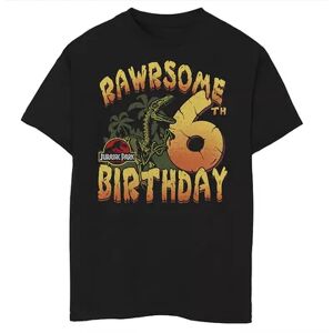 Jurassic Park Boys 8-20 Jurassic Park Rawrsome 6th Birthday Graphic Tee, Boy's, Size: XL, Black