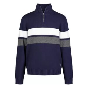 Boys 8-20 IZOD Stripe 1/4-Zip Sweater, Boy's, Size: Medium 10-12, Dark Blue