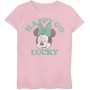 Disney s Mickey And Friends Girls 7-16 Happy Go Lucky Minnie Graphic Tee, Girl's, Size: Small, Pink