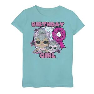 Licensed Character Girls 7-16 L.O.L. Surprise! 4th Birthday Girl Graphic Tee, Girl's, Size: Small, Blue