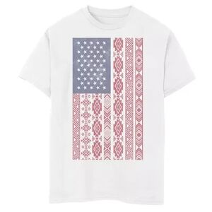Licensed Character Boys 8-20 Americana Native American Inspired Flag Red White Blue Graphic Tee, Boy's, Size: Medium