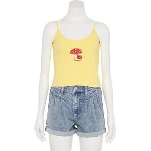 Unbranded Juniors' Mushroom Embroidered Tank Top, Girl's, Size: Large, Lt Yellow