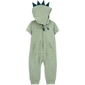 Baby Boy Carter's Dino Hooded Jumpsuit, Infant Boy's, Size: Newborn, Green