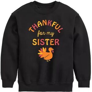 Licensed Character Boys 8-20 Thankful For My Sister Sweatshirt, Boy's, Size: XL, Black