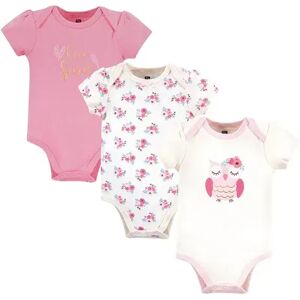 Hudson Baby Infant Girl Cotton Bodysuits 3pk, Free Spirit Owl, Infant Girl's, Size: 0-3 Months, Med Pink