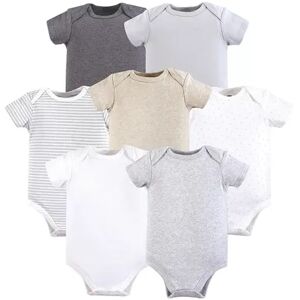 Hudson Baby Cotton Bodysuits 7pk, Neutral Basic, Infant Unisex, Size: 18-24MONTH, Grey