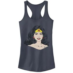 Licensed Character Juniors' DC Comics Wonder Woman Face Portrait Tank Top, Girl's, Size: XS, Purple