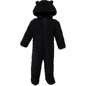 Hudson Baby Unisex Baby Fleece Sleep and Play, Black, Infant Unisex, Size: 0-3 Months, Grey