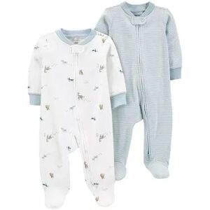 Baby Boy Carter's 2-Pack Zip-Up Sleep & Plays, Infant Boy's, Size: Newborn, Assorted