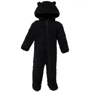 Hudson Baby Unisex Baby Fleece Sleep and Play, Black, Infant Unisex, Size: 3-6 Months, Grey