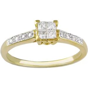 Stella Grace Princess-Cut Diamond Engagement Ring in 10k Gold (1/4 ct. T.W.), Women's, Size: 5, White