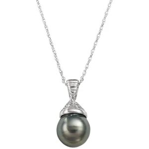 Unbranded Sterling Silver Tahitian Cultured Pearl Pendant, Women's, Black