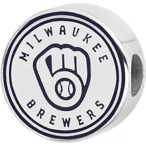 Unbranded LogoArt Milwaukee Brewers Sterling Silver Enameled Bead, Women's, Size: 13MM