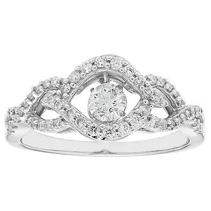 Boston Bay Diamonds 14k White Gold 1/2 Carat T.W. Diamond Woven Ring, Women's, Size: 8.50