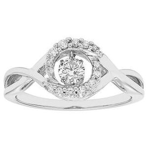 Boston Bay Diamonds 14k White Gold 3/8 Carat T.W. Diamond Crisscross Ring, Women's, Size: 7