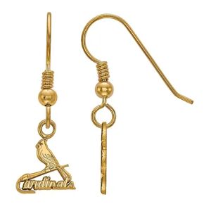 LogoArt Sterling Silver St. Louis Cardinals Extra-Small Dangle Earrings, Women's, Size: 29 mm, Gold