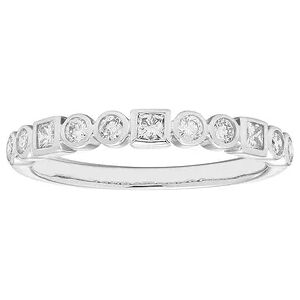 Boston Bay Diamonds 14k White Gold 1/3 Carat T.W. Diamond Stack Ring, Women's, Size: 6