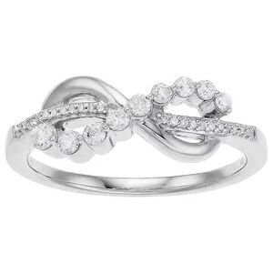 Kohl's Sterling Silver 1/4 Carat T.W. Diamond Infinity Ring, Women's, Size: 6, White