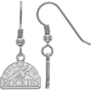 LogoArt Sterling Silver Colorado Rockies Extra-Small Dangle Earrings, Women's, Size: 30 mm, Multicolor