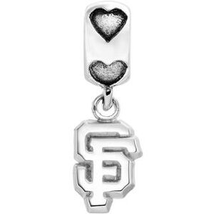 LogoArt San Francisco Giants Sterling Silver Team Logo Charm, Women's, Grey