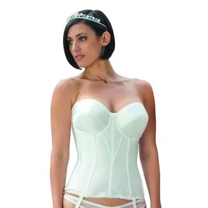 Carnival Bras: Satin Full Coverage Bustier 424, Women's, Size: 40 C, White