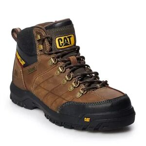 Caterpillar Threshold Men's Waterproof Steel Toe Work Boots, Size: Medium (8.5), Dark Brown