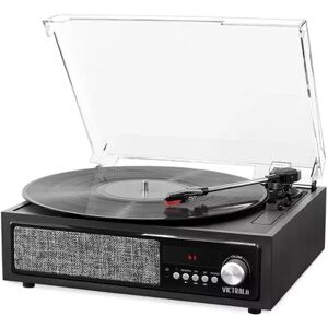 Victrola 3-in-1 Bluetooth Record Player with Built-in Speakers, Black