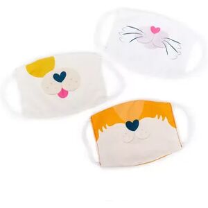Educational Insights Puppy Kitty Fox Kids Face Masks, Multicolor