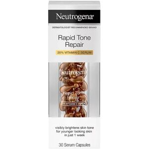 Neutrogena Rapid Tone Repair Brightening 20% Vitamin C Serum Capsules, Multicolor