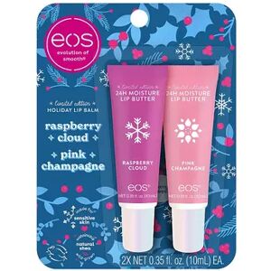 eos Holiday 2022 Pink Champagne & Raspberry Cloud Lip Tube 2-Pack, Size: 2 CT, Multicolor