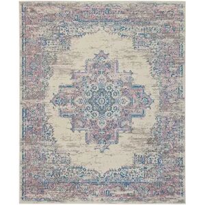 Nourison Grafix Distressed Vintage Medallion Rug, Multicolor, 8.5X12 Ft