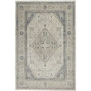 Kathy Ireland Home Malta Persian Area Rug, White, 9X12 Ft