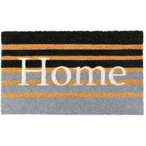 RugSmith Machine Tufted Home Striped Coir Doormat, White, 18X30