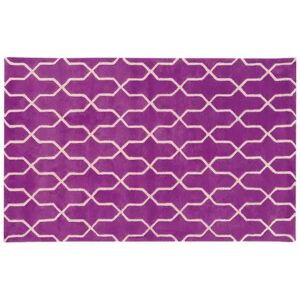 Pantone UNIVERSE Optic Carved Lattice Wool Rug, Purple, 5X8 Ft