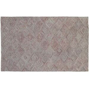 Pantone UNIVERSE Colorscape Faded Diamond Geometric Rug, Dark Red, 5X8 Ft