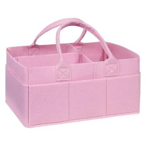 Sammy & Lou Felt Diaper Storage Caddy, Light Pink