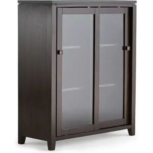 Simpli Home Cosmopolitan Contemporary Medium Storage Cabinet, Brown