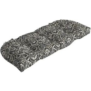 Arden Selections Outdoor Wicker Settee Cushion, Black, 18X41.5