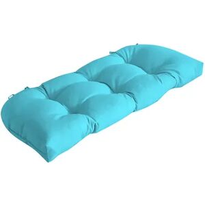 Arden Selections Outdoor Wicker Settee Cushion, Blue, 18X41.5