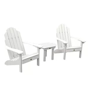 Highwood Westport Adirondack Chairs with Side Table, White