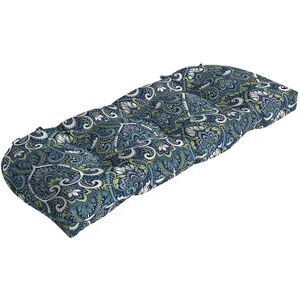 Arden Selections Outdoor Wicker Settee Cushion, Blue, 18X41.5