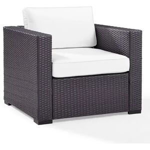 Crosley Furniture Biscayne Patio Wicker Arm Chair, White