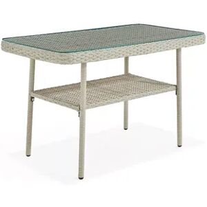 Alaterre Furniture Windham Outdoor Wicker Coffee Table, Grey