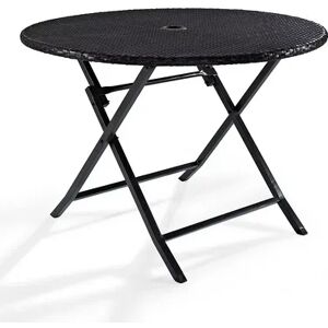 Modern Marketing Concepts Palm Harbor Outdoor Wicker Folding Table, Brown