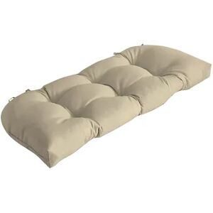 Arden Selections Outdoor Wicker Settee Cushion, Beig/Green, 18X41.5