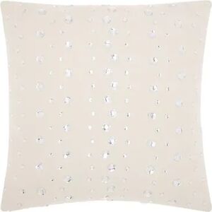 Mina Victory Luminescence Raindrops Throw Pillow, Beig/Green, 20X20